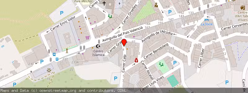 Mapa de Subasta de Inmueble (Garaje) en Benissa, Alicante 