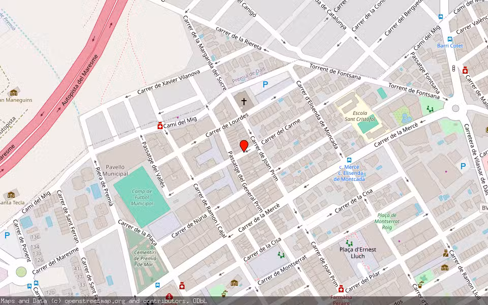 Mapa de Subasta Inmueble (Vivienda) en Premiá De Mar, Barcelona