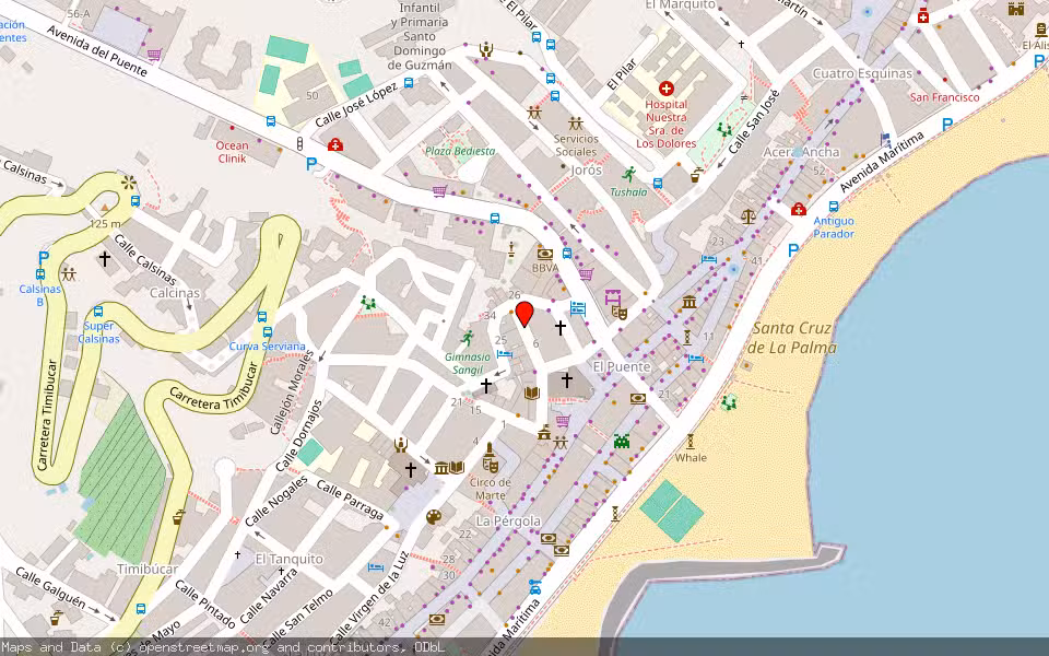Mapa de Subasta Inmueble (Local comercial) en Santa Cruz De La Palma, Santa Cruz de Tenerife