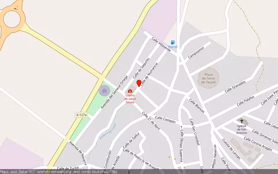 Mapa de Subasta Inmueble (Vivienda) en Tauste, Zaragoza