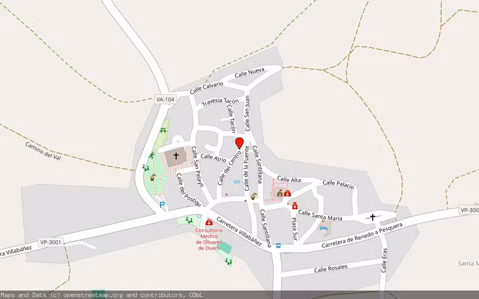 Mapa de Subasta Inmueble (Vivienda) en Olivares De Duero, Valladolid