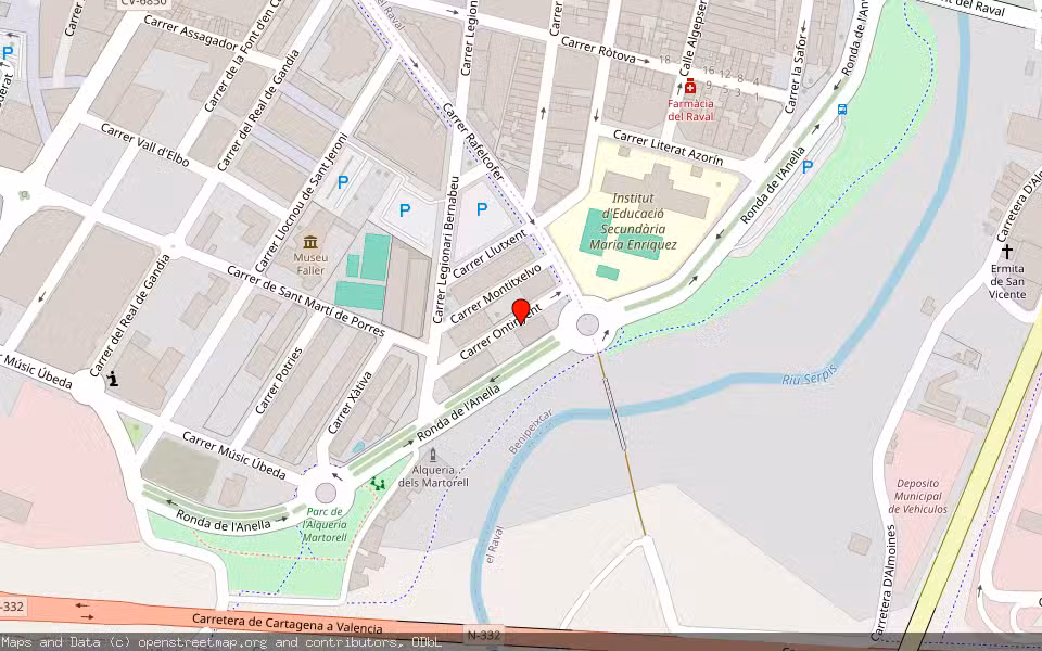 Mapa de Subasta Inmueble (Vivienda) en Gandía, Valencia/València