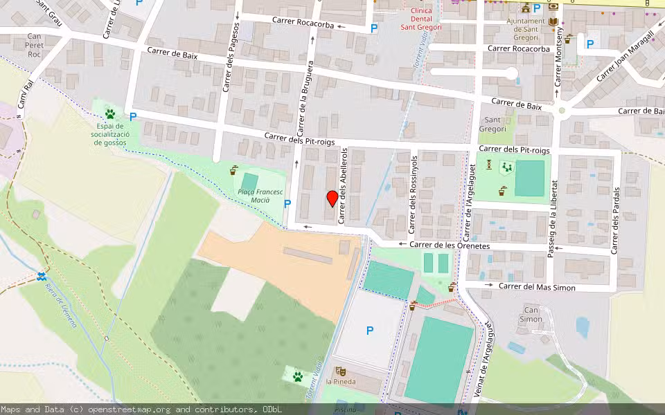 Mapa de Subasta Inmueble (Vivienda) en Sant Gregori, Girona