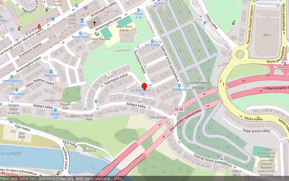 Mapa de Subasta Inmueble (Local comercial) en San Sebastian, Gipuzkoa