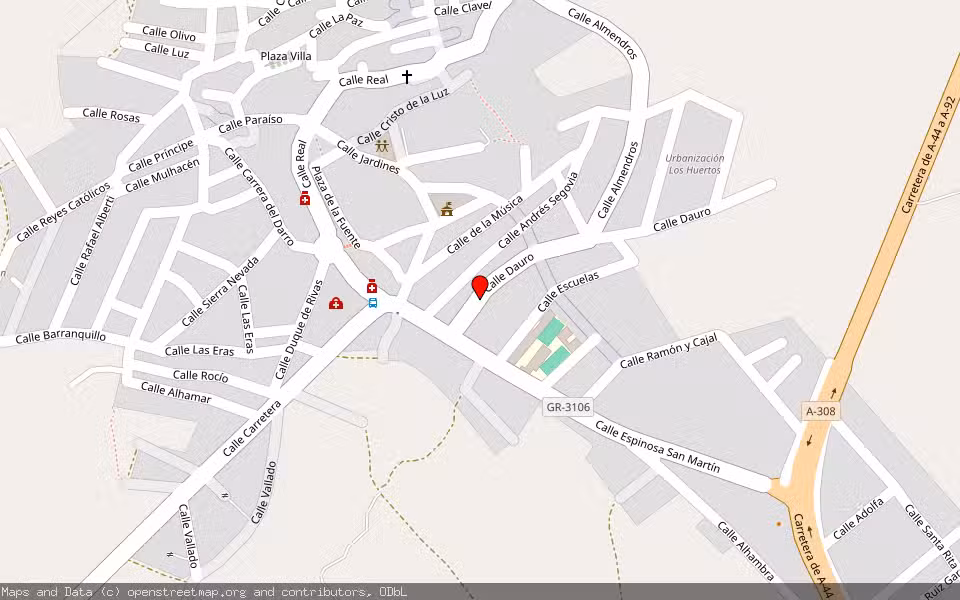 Mapa de Subasta Inmueble (Vivienda) en Darro, Granada
