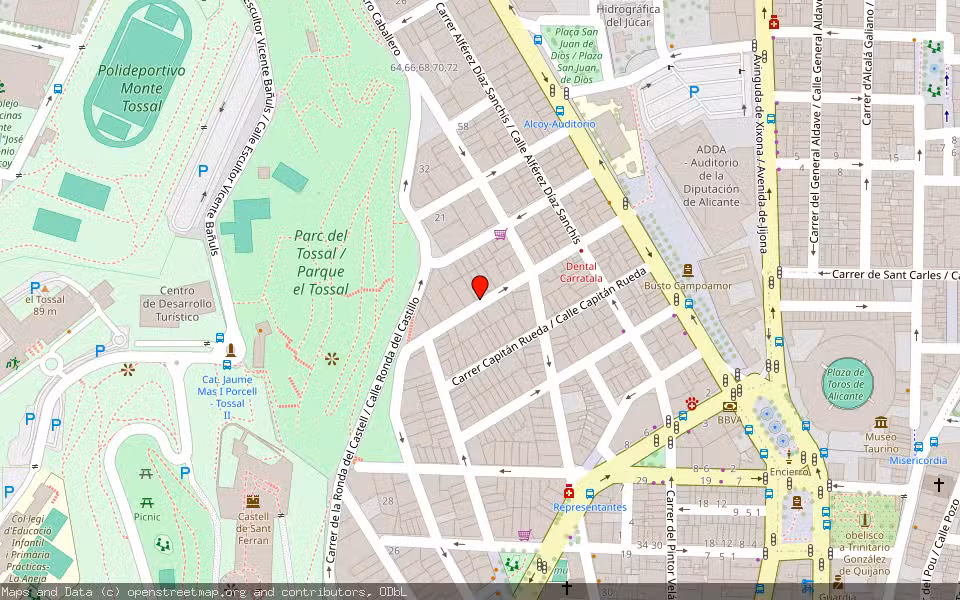Mapa de Subasta Inmueble (Vivienda) en Alicante, Alicante/Alacant