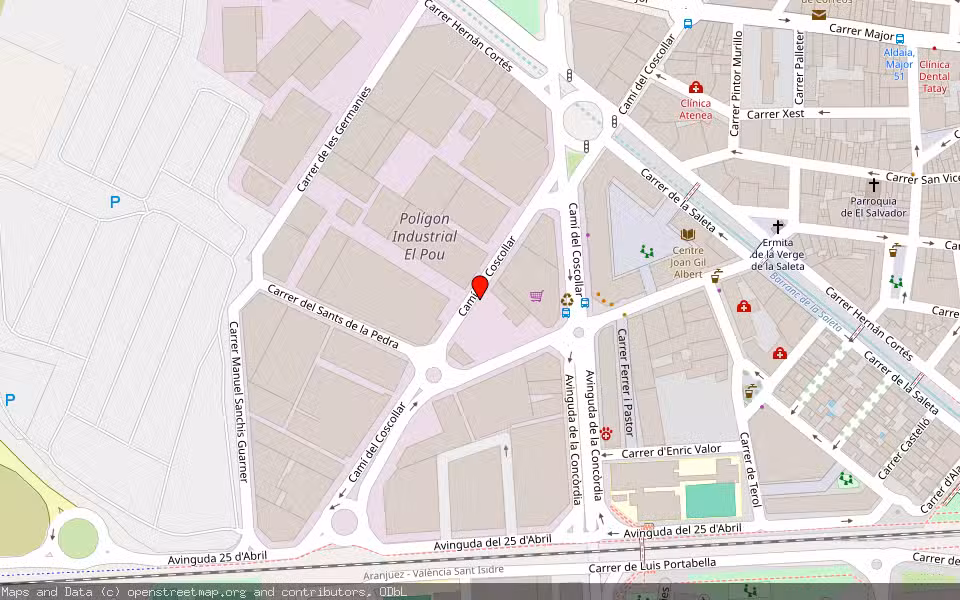 Mapa de Subasta Inmueble (Local comercial) en Aldaia, Valencia/València