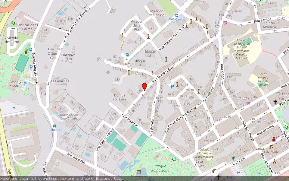 Mapa de Subasta Inmueble (Vivienda) en Ferrol, A Coruña