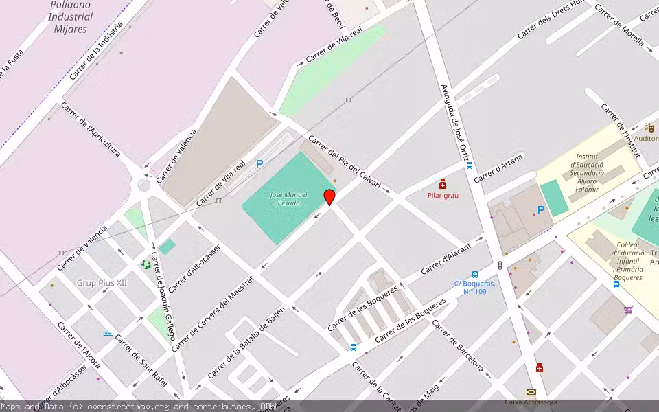 Mapa de Subasta Inmueble (Vivienda) en Almazora, Castellón/Castelló
