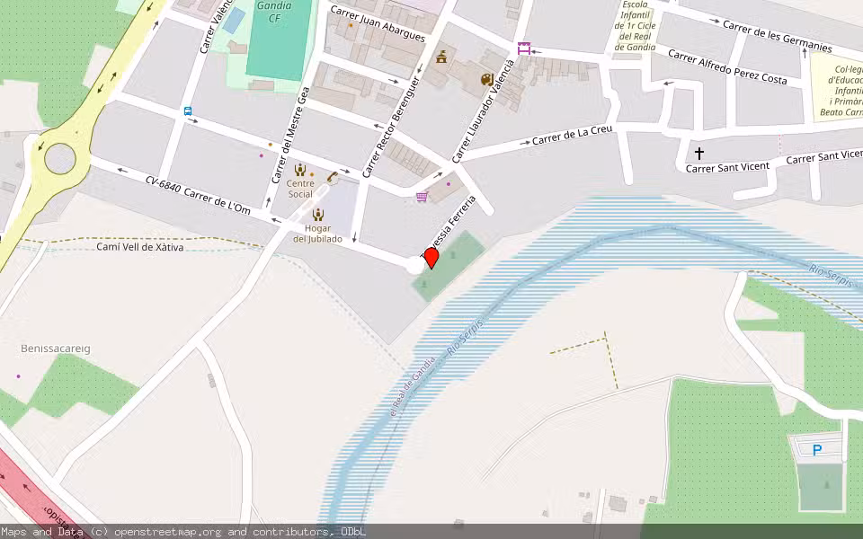 Mapa de Subasta Inmueble (Garaje) en Real De Gandia, Valencia/València