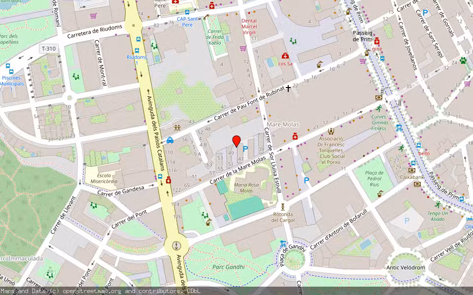 Mapa de Subasta Inmueble (Vivienda) en Reus, Tarragona
