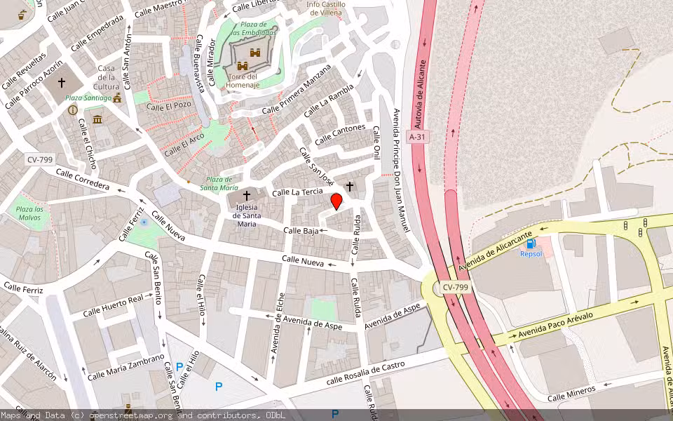 Mapa de Subasta Inmueble (Local comercial) en Villena, Alicante/Alacant