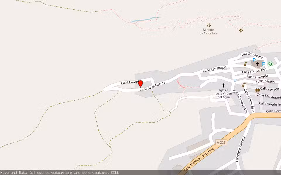 Mapa de Subasta Inmueble (Solar) en Castellote, Teruel