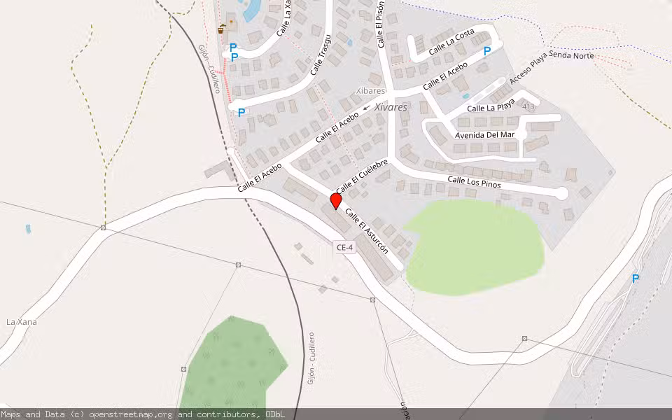 Mapa de Subasta Inmueble (Local comercial) en Carreño, Asturias