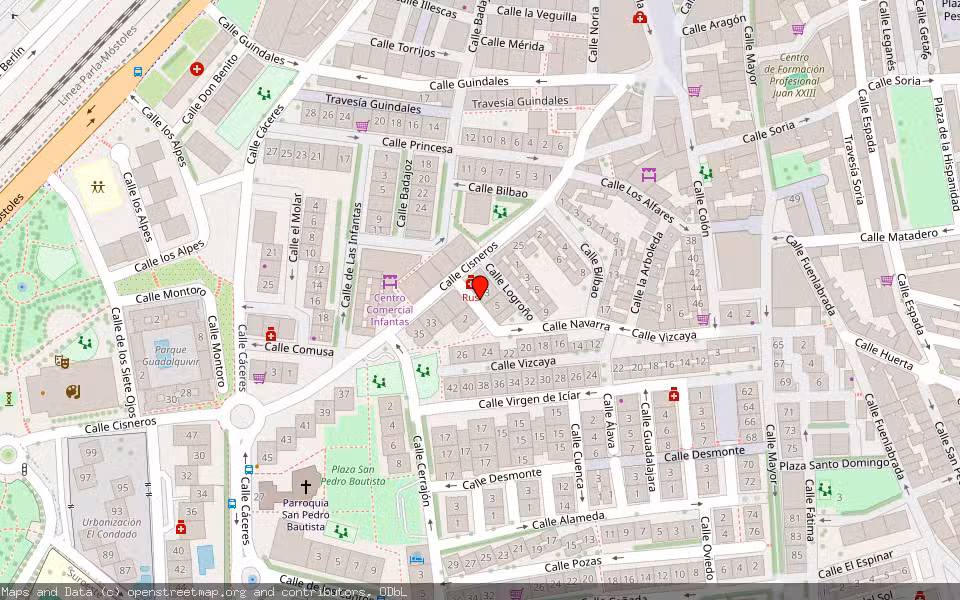 Mapa de Subasta Inmueble (Vivienda) en Alcorcón, Madrid
