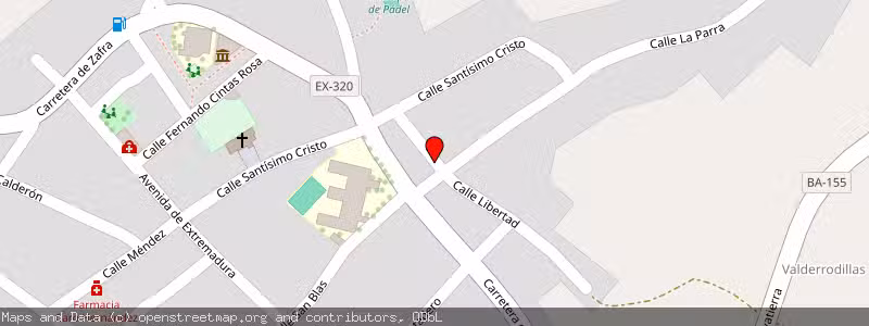 Mapa de Subasta de Inmueble (Vivienda) en Salvatierra De Los Barros, Badajoz 