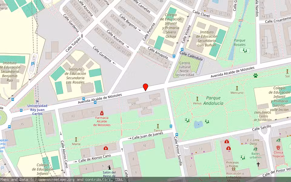 Mapa de Subasta Inmueble (Garaje) en Mostoles, Madrid