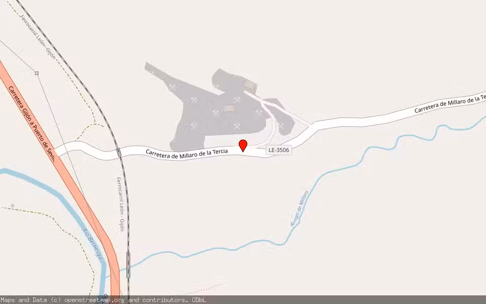 Mapa de Subasta Inmueble (Nave industrial) en Villanueva De La Tercia, León