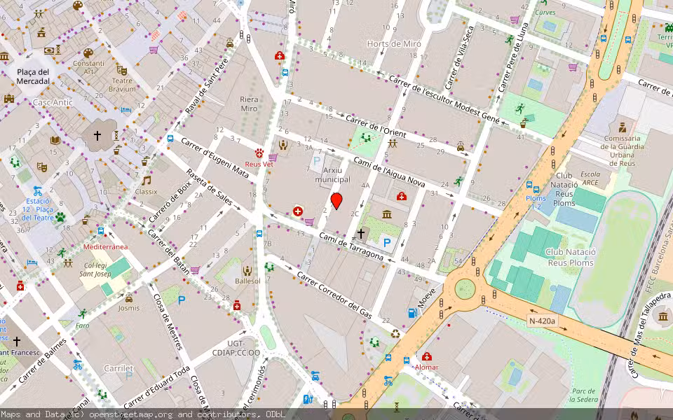 Mapa de Subasta Inmueble (Vivienda) en Reus, Tarragona