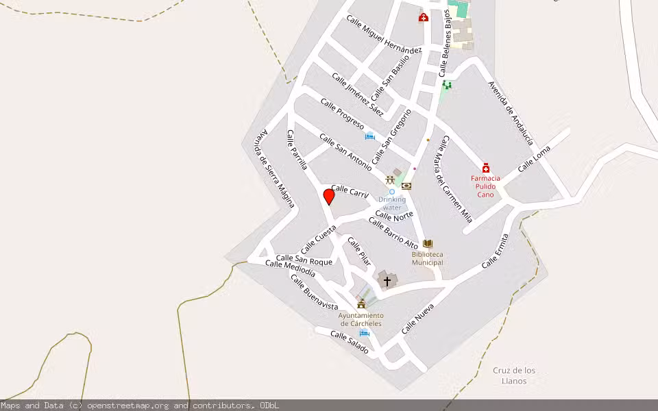 Mapa de Subasta Inmueble (Vivienda) en Carchelejo, Jaén