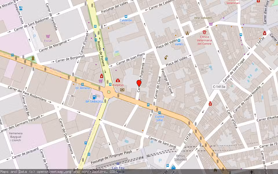 Mapa de Subasta Inmueble (Vivienda) en Sabadell, Barcelona