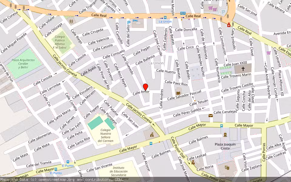 Mapa de Subasta Inmueble (Vivienda) en La Unión, Murcia