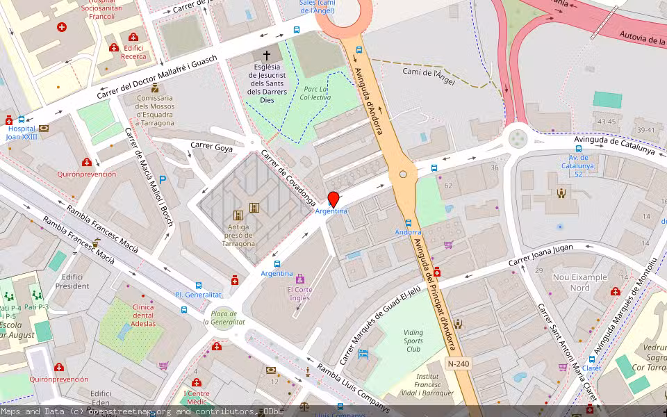 Mapa de Subasta Inmueble (Vivienda) en Tarragona