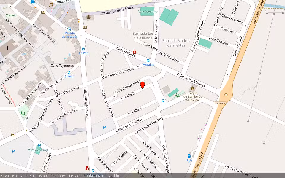 Mapa de Subasta Inmueble (Vivienda) en Utrera, Sevilla