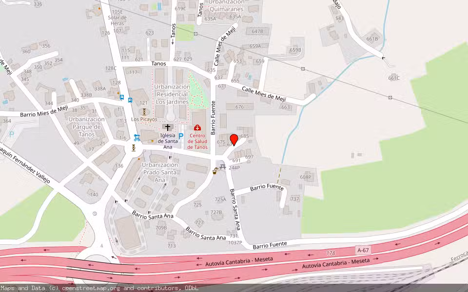 Mapa de Subasta Inmueble (Vivienda) en Tanos, Cantabria