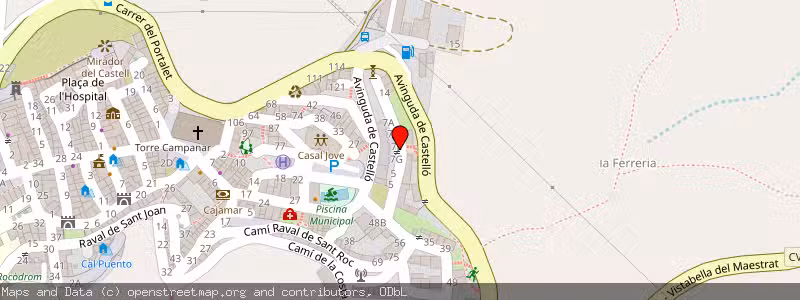 Mapa de Subasta de Inmueble (Finca rústica) en Vistabella Del Maestrat, Castellón 
