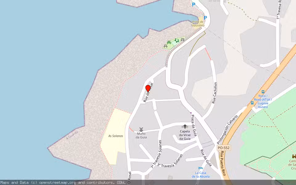 Mapa de Subasta Inmueble (Vivienda) en Guarda, A, Pontevedra