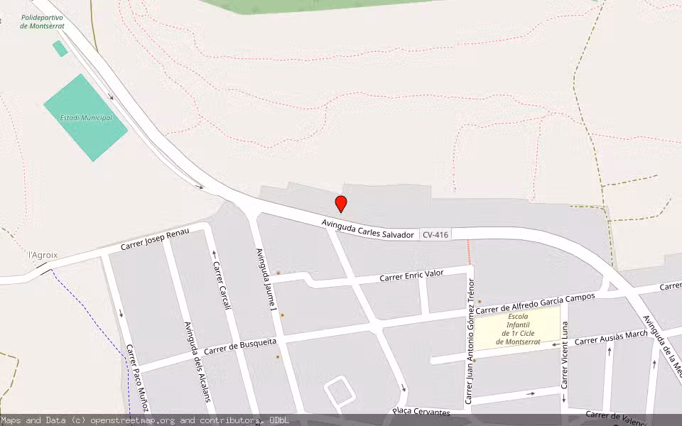 Mapa de Subasta Inmueble (Vivienda) en Montserrat, Valencia/València