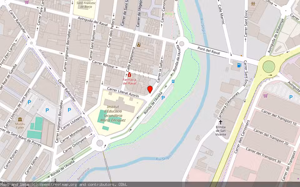 Mapa de Subasta Inmueble (Local comercial) en Gandia, Valencia/València