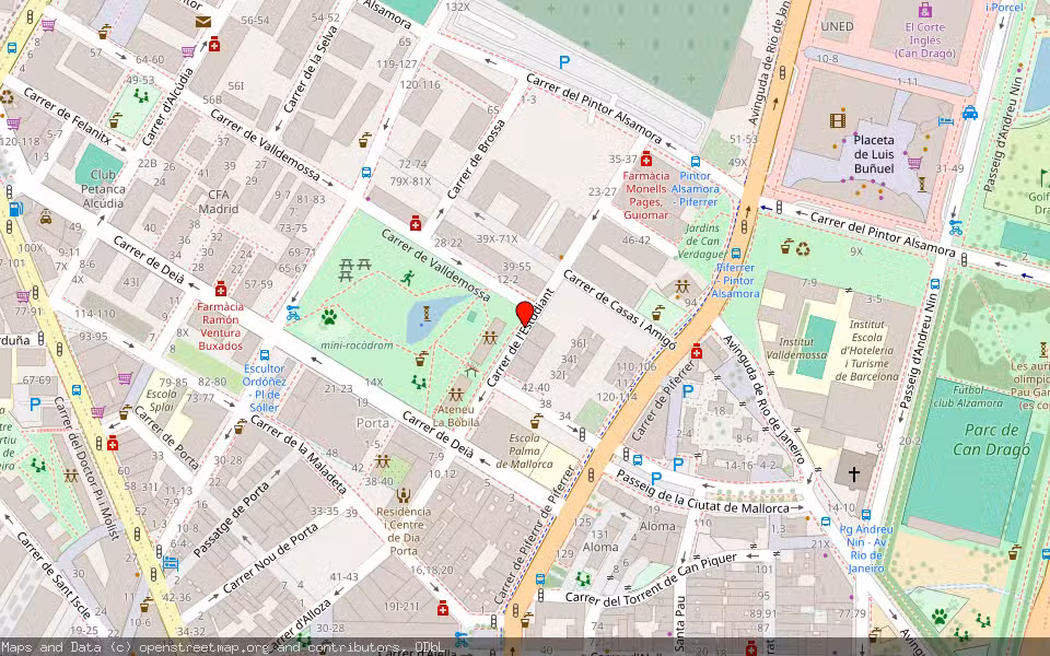 Mapa de Subasta Inmueble (Vivienda) en Barcelona