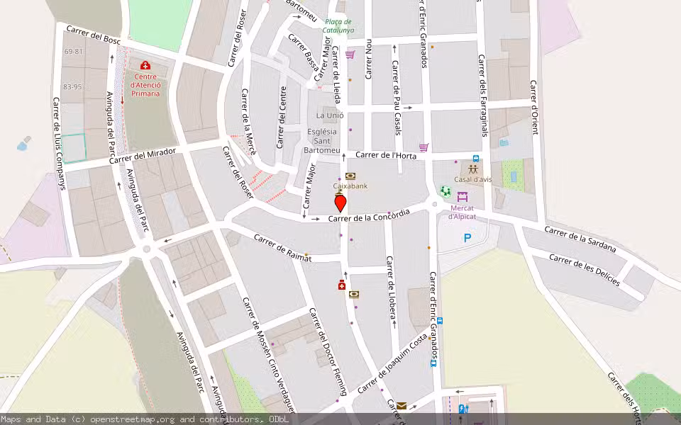 Mapa de Subasta Inmueble (Vivienda) en Alpicat, Lleida