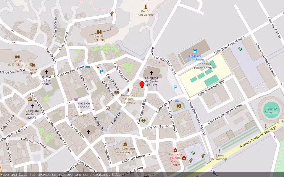 Mapa de Subasta Inmueble (Vivienda) en Calatayud, Zaragoza