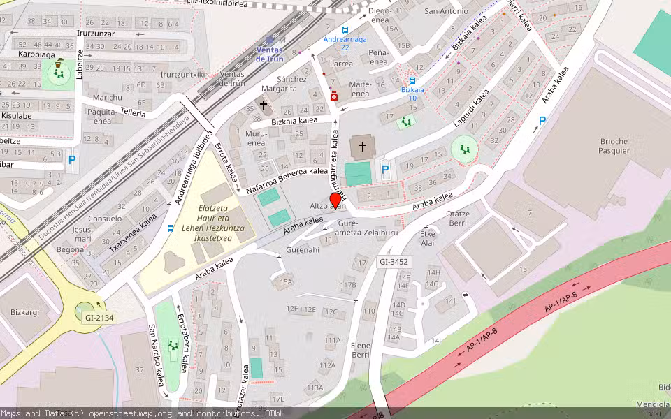 Mapa de Subasta Inmueble (Vivienda) en Irun, Gipuzkoa
