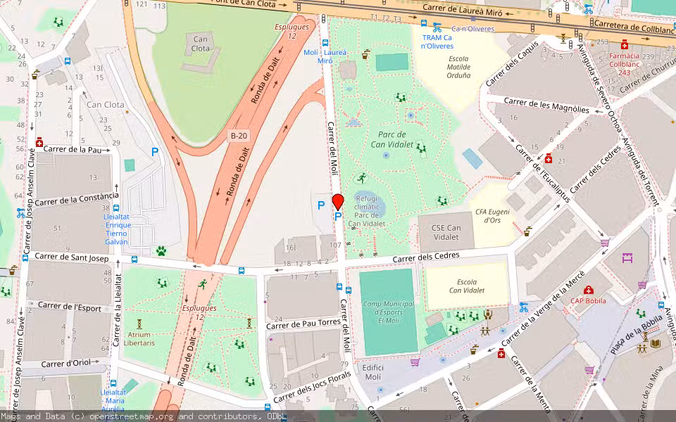 Mapa de Subasta Inmueble (Solar) en Esplugues De Llobregat, Barcelona