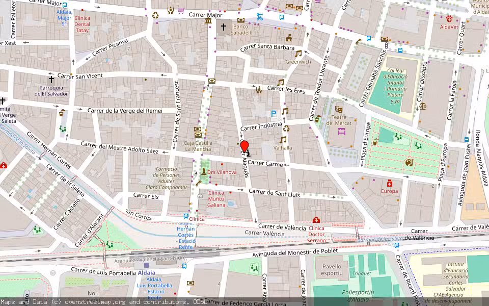 Mapa de Subasta Inmueble (Vivienda) en Aldaida, Valencia/València