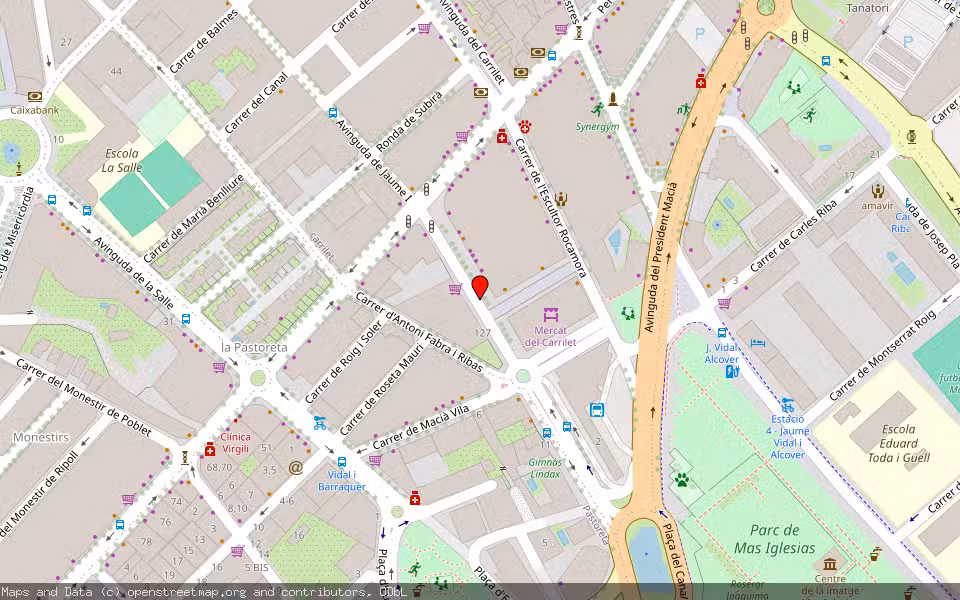 Mapa de Subasta Inmueble (Garaje) en Reus, Tarragona