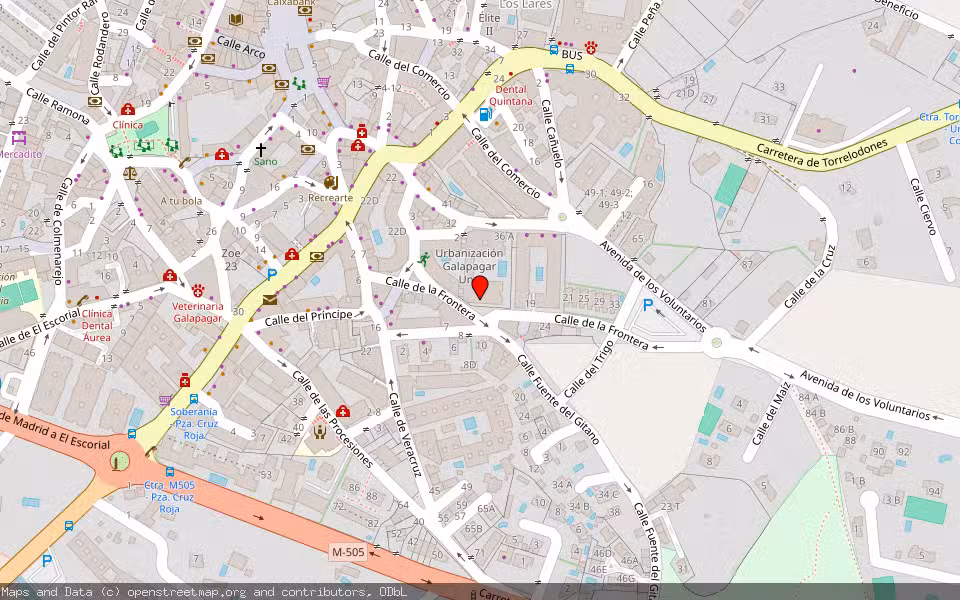 Mapa de Subasta Inmueble (Garaje) en Galapagar, Madrid