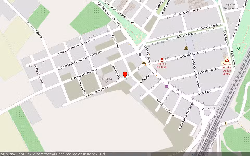 Mapa de Subasta Inmueble (Vivienda) en San Isidro, Alicante/Alacant