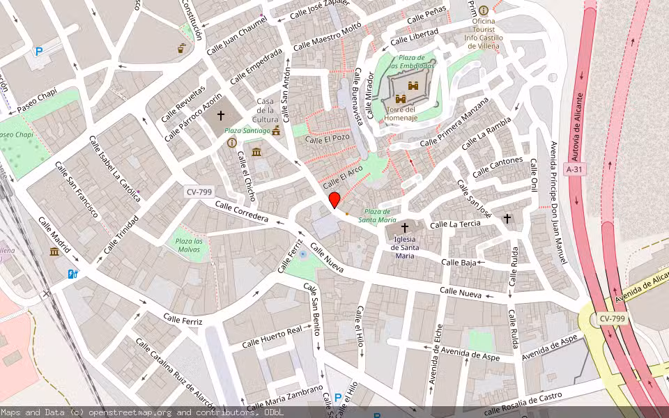 Mapa de Subasta Inmueble (Vivienda) en Villena, Alicante/Alacant