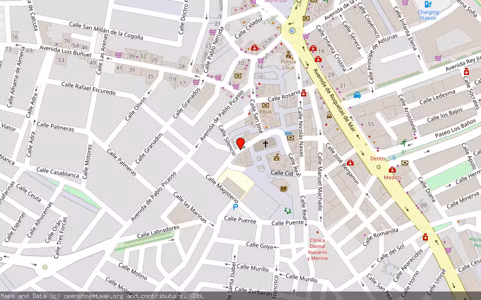 Mapa de Subasta Inmueble (Local comercial) en Roquetas De Mar, Almería
