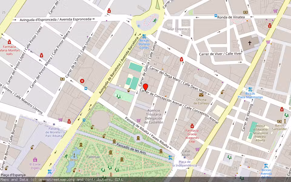 Mapa de Subasta Inmueble (Vivienda) en Castellón De La Plana, Castellón/Castelló