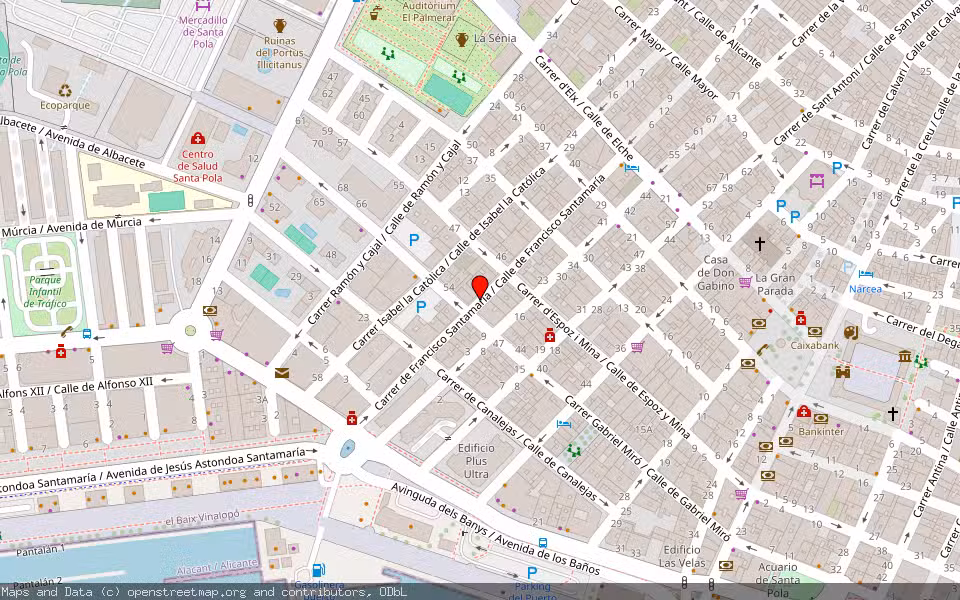 Mapa de Subasta Inmueble (Vivienda) en Santa Pola, Alicante/Alacant