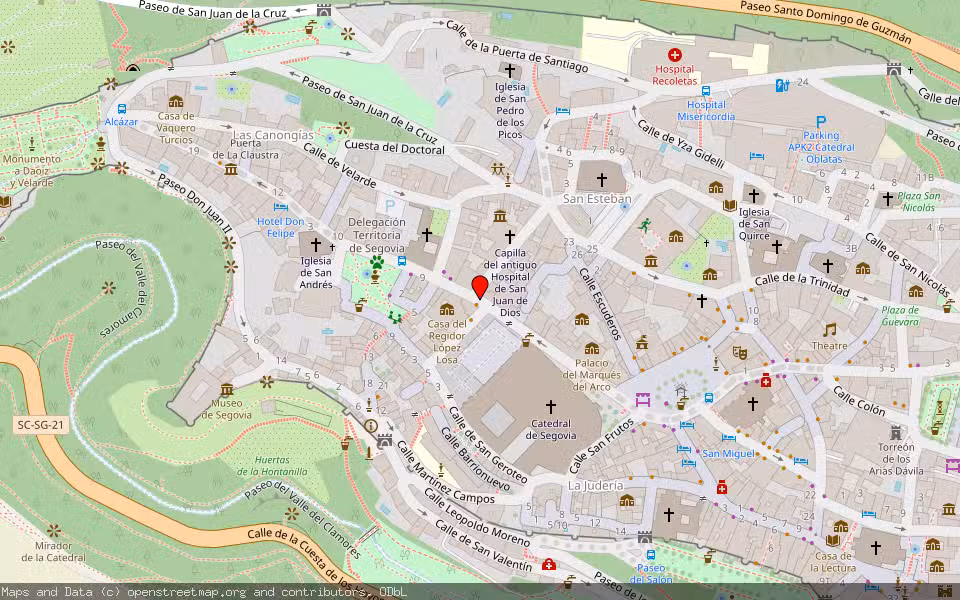 Mapa de Subasta Inmueble (Local comercial) en Segovia