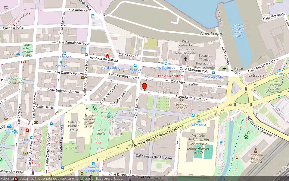 Mapa de Subasta Inmueble (Vivienda) en Gijon, Asturias