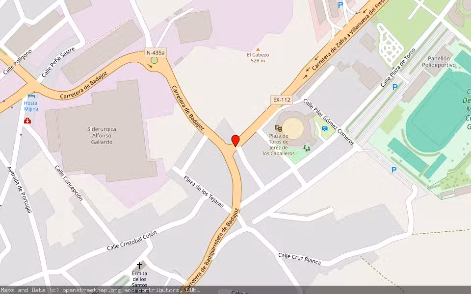 Mapa de Subasta Inmueble (Vivienda) en Jerez De Los Caballeros, Badajoz