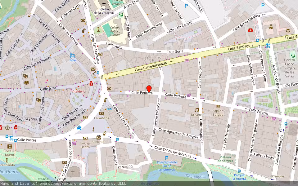 Mapa de Subasta Inmueble (Local comercial) en Aranda De Duero, Burgos